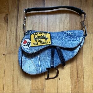 SOLD-Dior Saddle Bag by John Galliano Vintage Diorella Trompe L’oeil 2001